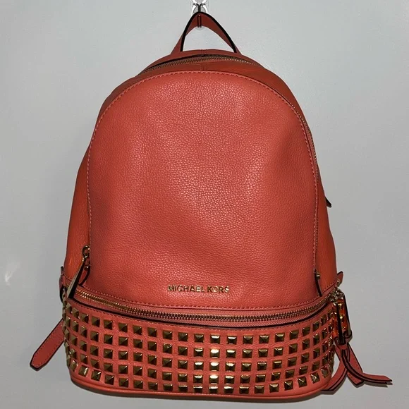 Michael Kors | Bags | Michael Kors Studded Pearl Coral Rhea  display picture 1